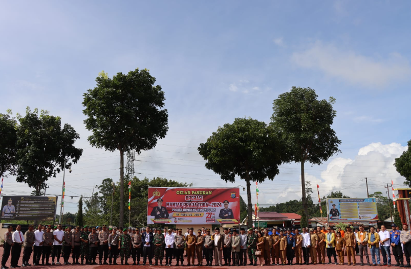 Polres Humbang Hasundutan Gelar Pasukan Operasi mantap prajaToba 2024