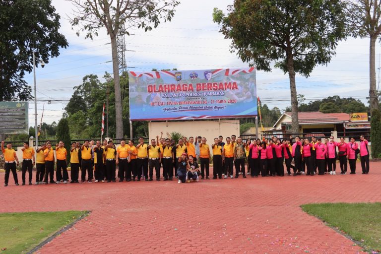 Jum’at Sehat Polres Humbahas, Perkuat Soliditas di HUT ke-71 Lalu Lintas
