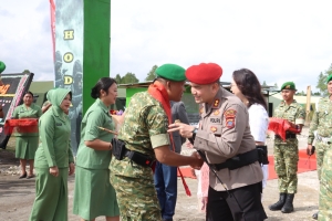 Sambut Danyonif TP 955/HS yang Baru, Kapolres Humbahas Tegaskan Soliditas TNI-Polri