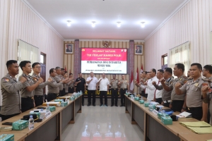 Tim Penilai Mabes Polri Tinjau Pelayanan Terpadu Polres Humbahas dalam Penilaian Zona Integritas