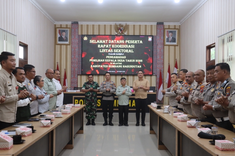 Rakor Lintas Sektoral, Polres Humbahas Matangkan Pengamanan Pilkades Serentak 2026