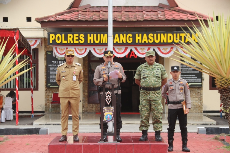 Amankan Pilkades Serentak 2026, Kapolres Humbahas Pimpin Langsung Pergeseran Pasukan ke TPS