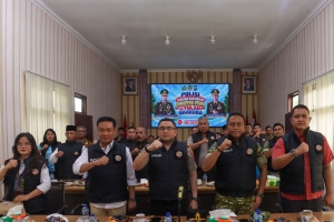 Kapolres Humbahas Bersama Forkopimda Ikuti Deklarasi Sumut Tolak Narkoba Secara Virtual